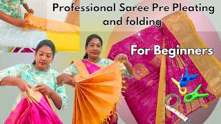 இனி வீட்ல சும்மா தான இருக்கேனு சொல்ல மாட்டாங்கl Saree PrePleating Tutorial for Beginners [upl. by Yrebmik]