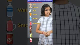 10 Beverages🍹 in English  Learn with Adi  Kids Adi Connection shorts [upl. by Feinleib]