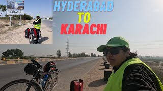 HYDERABAD TO KARACHI  SOLO CYCLING  SINDH PAKISTAN 🇵🇰 [upl. by Lambard]