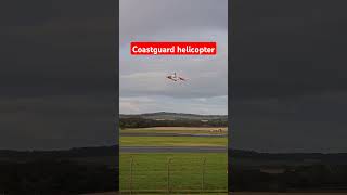 Coastguard helicopter landing at Prestwick [upl. by Annaitsirk]