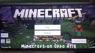 Oppo A17k Minecraft Gaming Test  Helio G35 Octa Core 3GB  4GB RAM [upl. by Ahsiener]