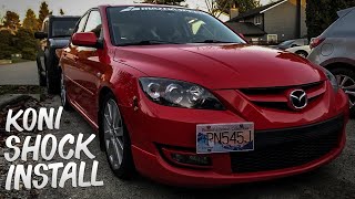 NEGLECTED Mazdaspeed 3 KONI Shock Install [upl. by Emia]