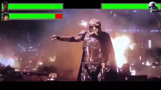 Finn VS Captain Phasma with healthbars [upl. by Nannek]