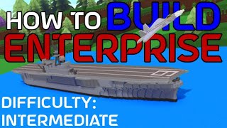 USS Enterprise Aircraft Carrier Tutorial  ROBLOX BUILD A BOAT FOR TREASURE [upl. by Deborah413]