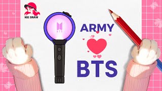 BTS Army Bomb Drawing Easy  Vẽ BTS Bomb [upl. by Ayra]