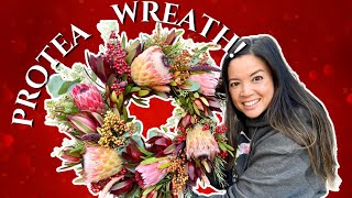 Create a Beautiful Holiday Protea Wreath  Turbow Farms [upl. by Yroffej678]