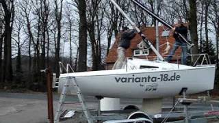 Varianta 18 Mast stellen  FSA Segelsport [upl. by Lilak158]