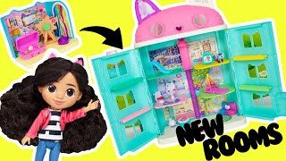 Gabbys Dollhouse Clean Up House  New Rooms Baby Box Cat Craft Room [upl. by Desimone]