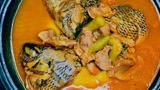 TILAPIA light soup  Quick Easy and Tasty  How to make authentic Ghana light soup [upl. by Lanoil]