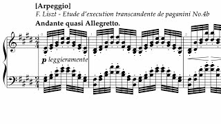 F Liszt  Etude d’execution Transcendente de Paganini No4b  Arpeggio MIDI [upl. by Maidel444]