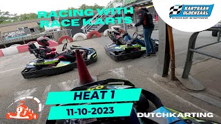 Met racekarts karten  Kartbaan Oldenzaal  Heat 1 [upl. by Rammus]