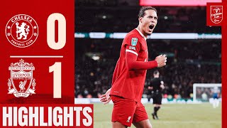 HIGHLIGHTS Unreal Scenes as Virgil van Dijk Wins Carabao Cup At Wembley Chelsea 01 Liverpool [upl. by Kensell]