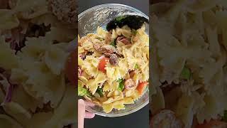 Sundried tomato pasta salad sundriedtomatopastasalad pastasalad vegetarianpastasalad [upl. by Sitof663]