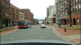 Driving Around Uptown Saint John NB Canada  April 2022 [upl. by Yeldahc89]