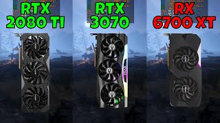 RTX 2080 Ti vs RTX 3070 vs RX 6700 XT Benchmark in 10 Games at 1080p 2024 [upl. by Kerwinn]