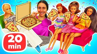 Giochi di cucina con la bambola Barbie Video con bambole e giochi con il pongo [upl. by Nirac345]