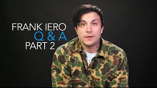 Frank Iero — The PV Fan QampA Part 2 Interview [upl. by Harl]