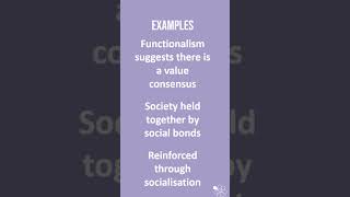 Consensus Theories  60 Second Sociology GCSE Sociological Theory [upl. by Eustasius224]