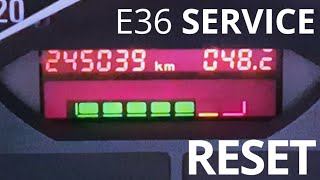 BMW E36 Reset Oil Service Lights [upl. by Couture]