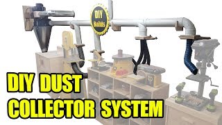 DIY Dust Collector System with Homemade Blast Gates and Automatic StartStop Function [upl. by Annairol]