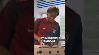 Luka Modrić proslava rođendana nakon Hrvatska vs Poljska 10🔥🇭🇷 hrvatska nogomet [upl. by Foah]