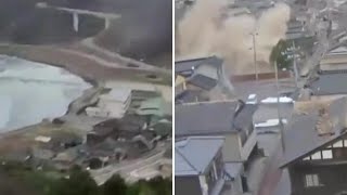 Il momento della scossa di terremoto a Noto in Giappone la webcam trema paurosamente [upl. by Antipus]