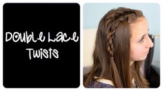 DIY Double Lace Twists  Cute Girls Hairstyles [upl. by Anielram]