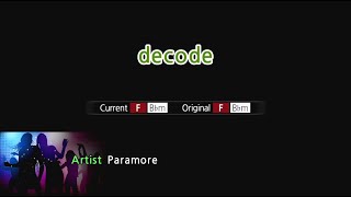 Decode  Paramore Karaoke Version [upl. by Cheney]