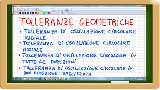 tolleranze geometriche di oscillazione radiale assiale circolare [upl. by Florrie]