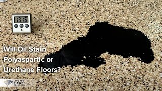 HOW OIL RESISTANT IS EPOXY  POLYASPARTIC FLOORING￼ [upl. by Leyameg]