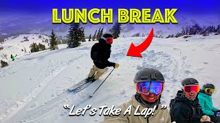 Laps on a lunch break at Jackson Hole with Griffin Dunne skiing powder POV ski [upl. by Aliehc]