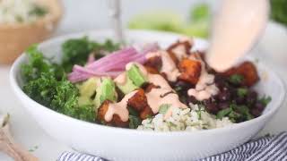 Roasted Sweet Potato Black Bean Bowls [upl. by Novoj]