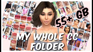 MY WHOLE CC FOLDER 55 GB GOOGLE DRIVE  FAMILY DOWNLOAD  SIMS 4 [upl. by Ilzel]