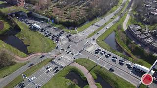 From above Intersection traffic Leidschendam 2 Drone 4K 60fps [upl. by Gilbertina682]