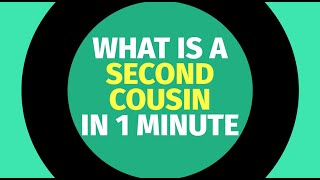 What is a second cousin  in one minute [upl. by Aker291]