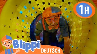 Blippi besucht einen IndoorSpielplatz  Blippi Deutsch  Abenteuer und Videos für Kinder [upl. by Ahsema]