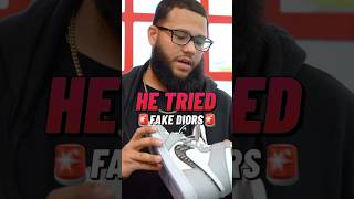 HE TRIED SELLING FAKE DIORS  sneakerhead shoecollector sneakers kickclusive shortsviral [upl. by Maximilian]