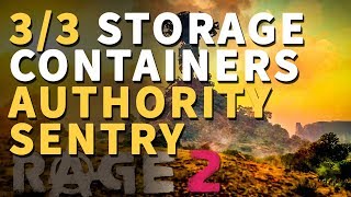 33 Authority Sentry Storage Containers Rage 2 Twisting Canyons [upl. by Yleoj]