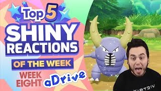 TOP 5 ADRIVE SHINY REACTIONS OF THE WEEK Pokemon Lets GO Pikachu and Eevee Shiny Montage Week 8 [upl. by Shiverick]