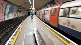 Clapham Common amp Clapham North  very narrow platforms  London Underground [upl. by Ahsim]