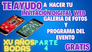 🎀 GALERIA DE FOTOS Y PROGRAMA DEL EVENTO 💌❓ COMO hacer una INVITACIÓN DIGITALPARTE 3 [upl. by Tiffi]