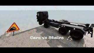 Cars vs Stairs 2 BeamNG Drive crash beamngdrive [upl. by Keiryt407]