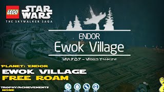 Lego Star Wars The Skywalker Saga Endor  Ewok Village FREE ROAM  HTG [upl. by Henleigh330]