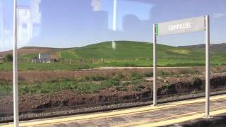 Malaga to Ronda Views from a train across Andalusia Spain  6th April 2013 [upl. by Eiffub730]