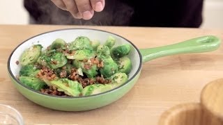 Brussels Sprouts with Pancetta and Shallots [upl. by Hayarahs]