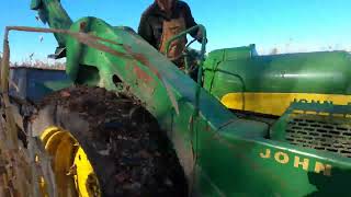 John Deere 2 cylinder corn harvest 2022 4K [upl. by Kilam]