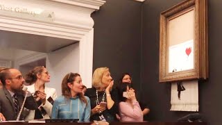 Banksy Artwork Shredded After Selling at Auction May Have Increased in Value [upl. by Rosabella]