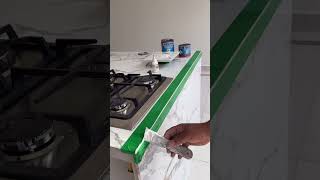 Como instalar cooktop de inox construção diy kitchen cozinha construction cola glue [upl. by Ecirted41]