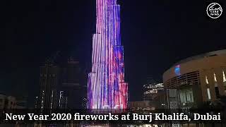 Burj Khalifa fireworks light up the sky welcome 2020 [upl. by Nappie842]