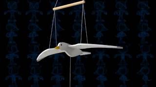 Wooden Flying Bird Mobile Wooden Toy 3D Model [upl. by Lippold]